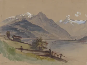 Paysage alpin avec un lac